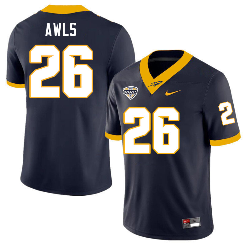 Braden Awls Toledo Jersey,Toledo Rockets #26 Braden Awls Jersey Youth College-Navy